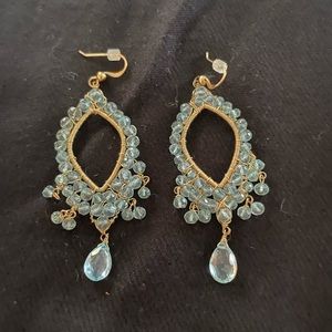 Aquamarine chandelier earrings